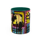Abstract Colorblock Cow Art Mug — Vibrant Farmhouse Coffee Cup (11oz/15oz)