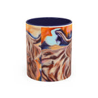Highland Cow Accent Coffee Mug – Colorful Highland Cattle Art (11/15oz)