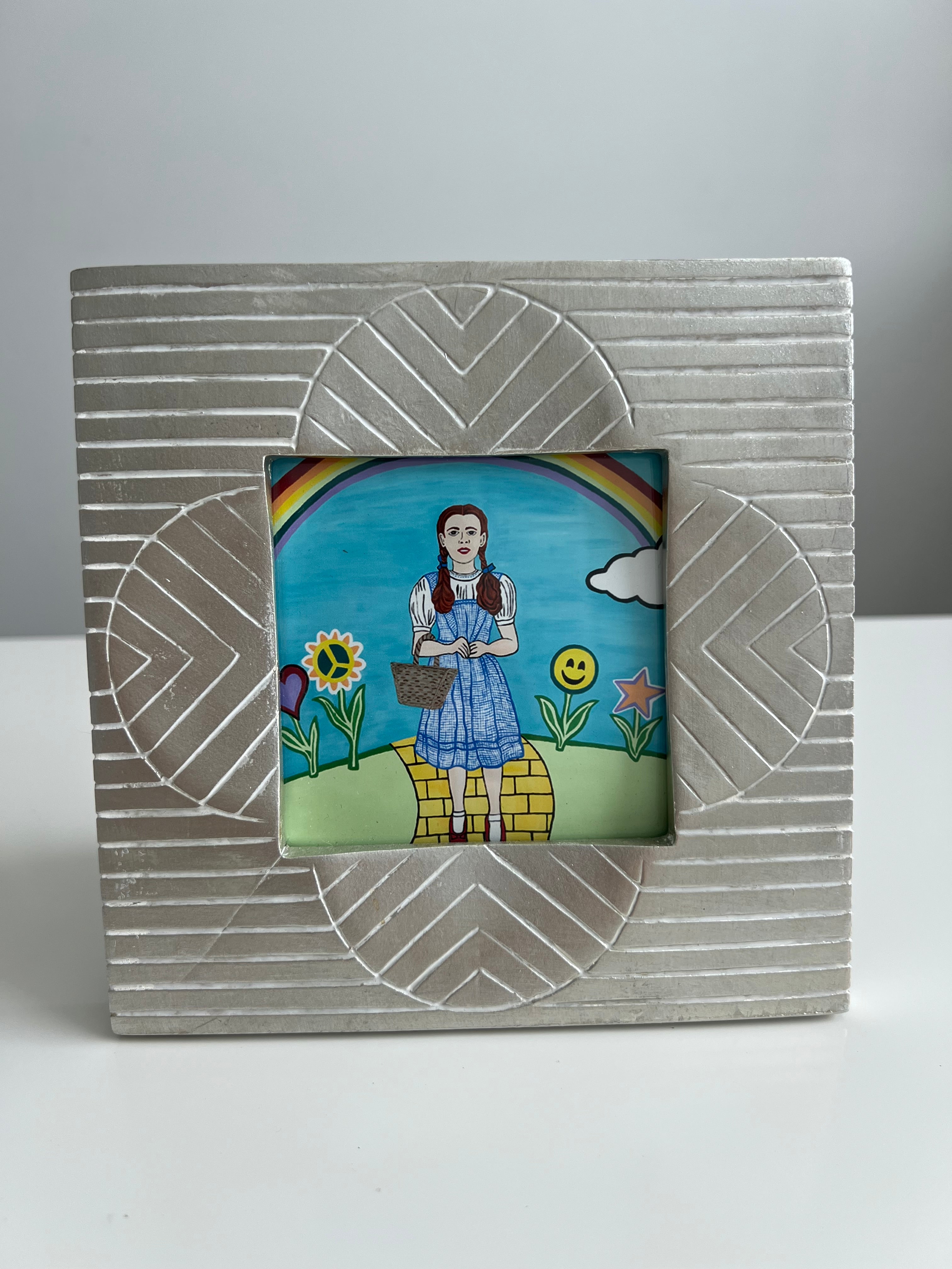 Dorothy print hand signed by the artist  in a silver frame.