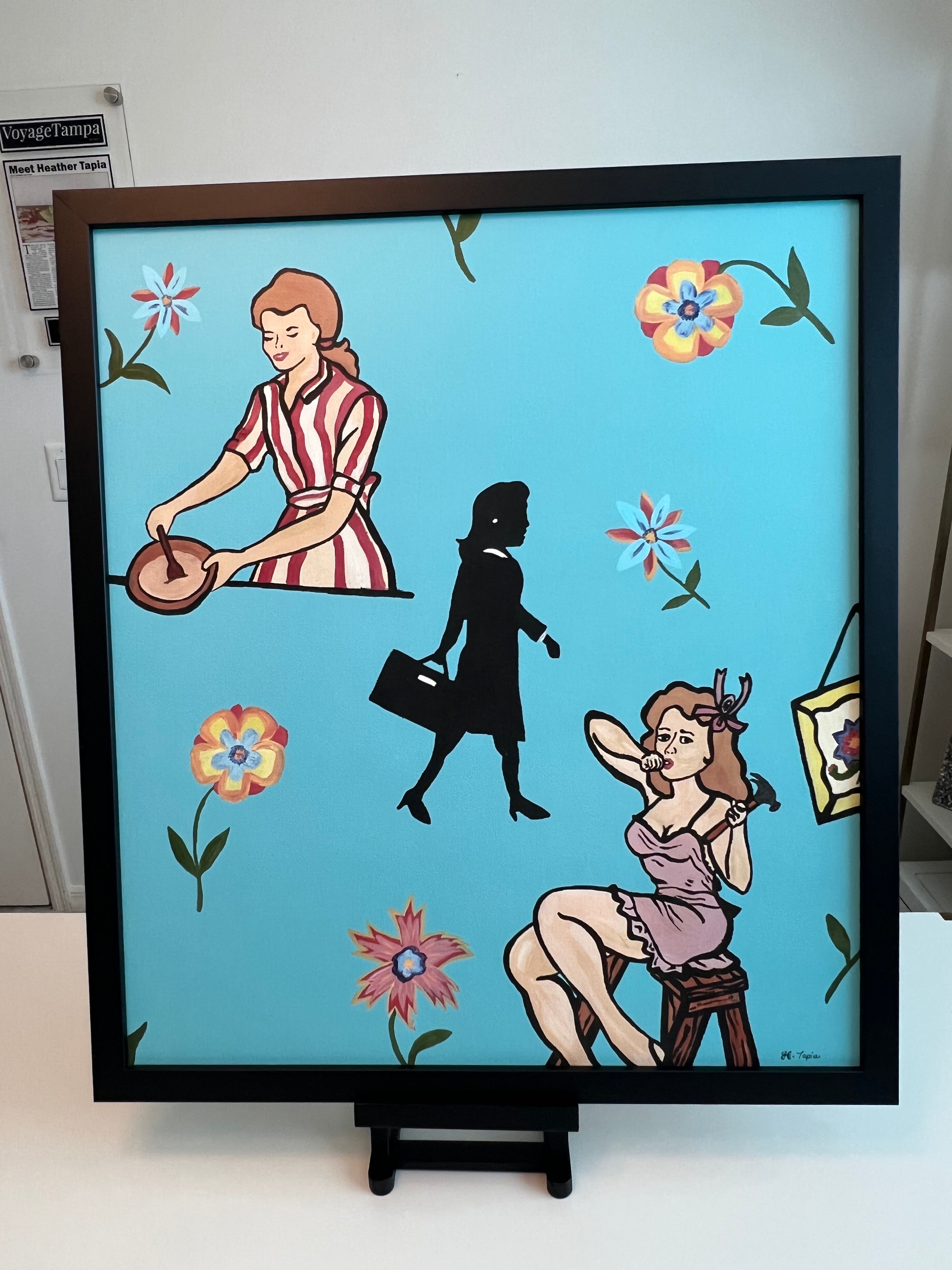 A Tribute to Women canvas print in black frame