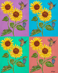 An explosion of Sunflowers print