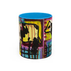 Abstract Colorblock Cow Art Mug — Vibrant Farmhouse Coffee Cup (11oz/15oz)