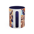 Highland Cow Accent Coffee Mug – Colorful Highland Cattle Art (11/15oz)