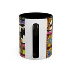 Abstract Colorblock Cow Art Mug — Vibrant Farmhouse Coffee Cup (11oz/15oz)