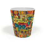 Abstract Colorblock Latte Mug — Bright Geo Art 12oz