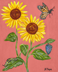 New Beginnings (Coral background) print