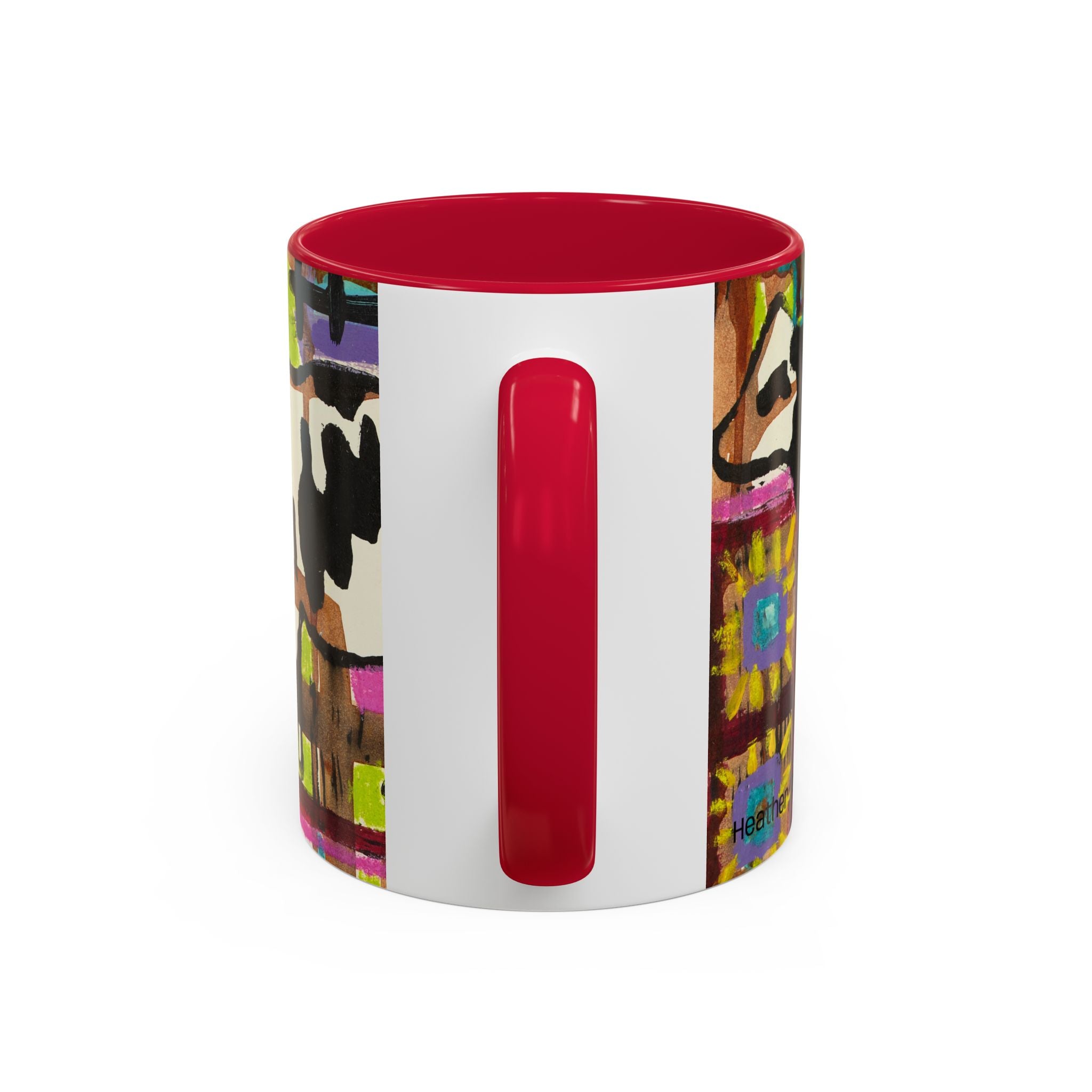 Abstract Colorblock Cow Art Mug — Vibrant Farmhouse Coffee Cup (11oz/15oz)