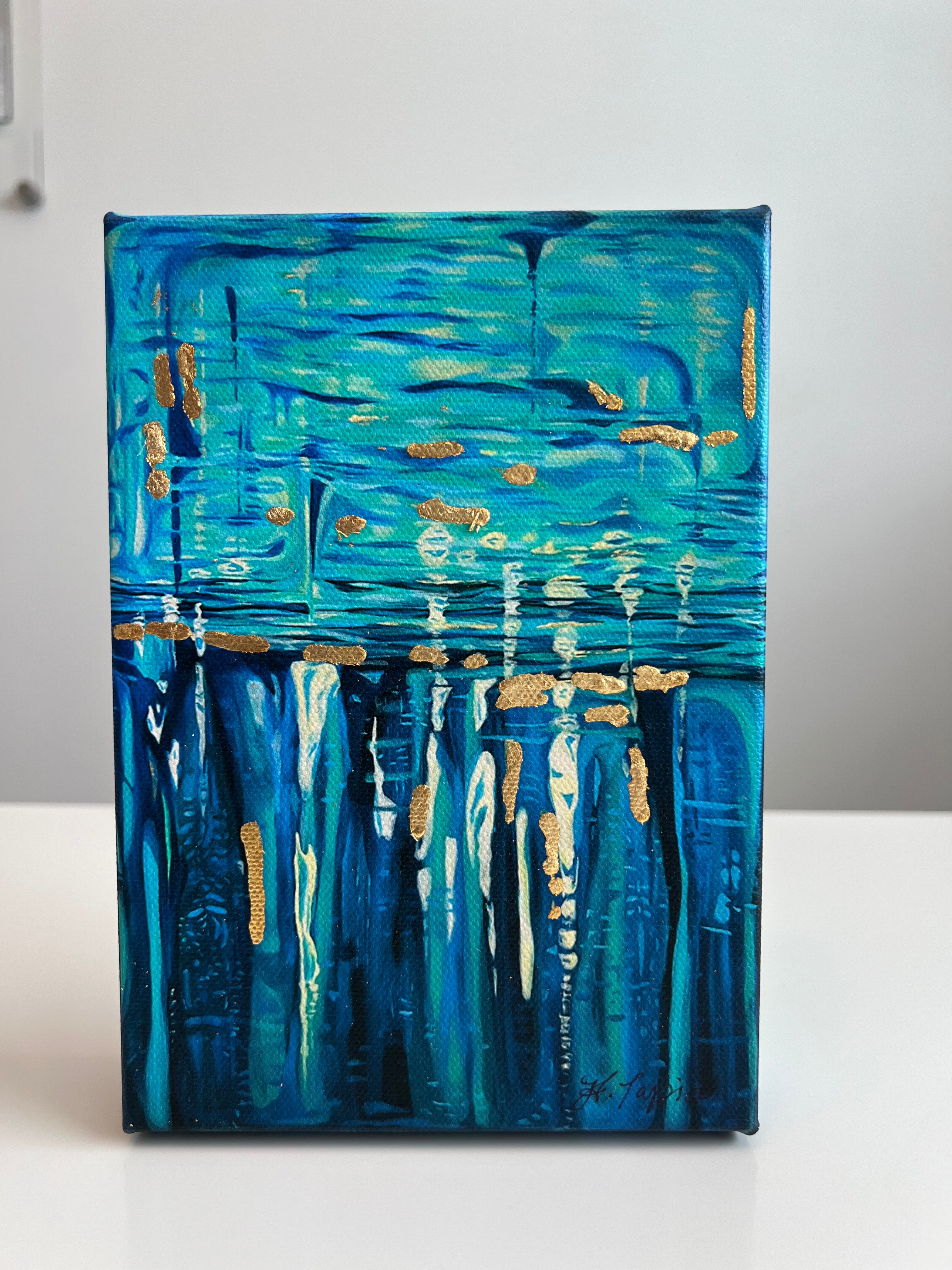 Mini Calming Reflections painting 5" x 7"