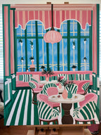 Cafe con Leche Memories 48” wide by 60” long