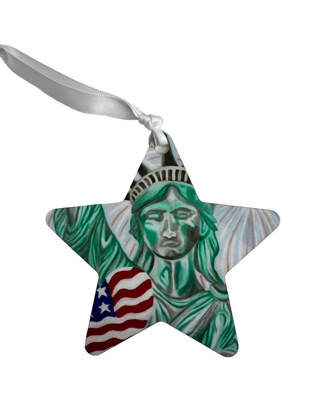 Star shaped Lady Liberty ornament