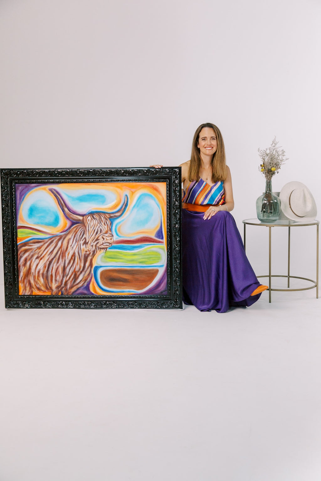 Harley, 30" x 40" Oil painting of a Highland Cow