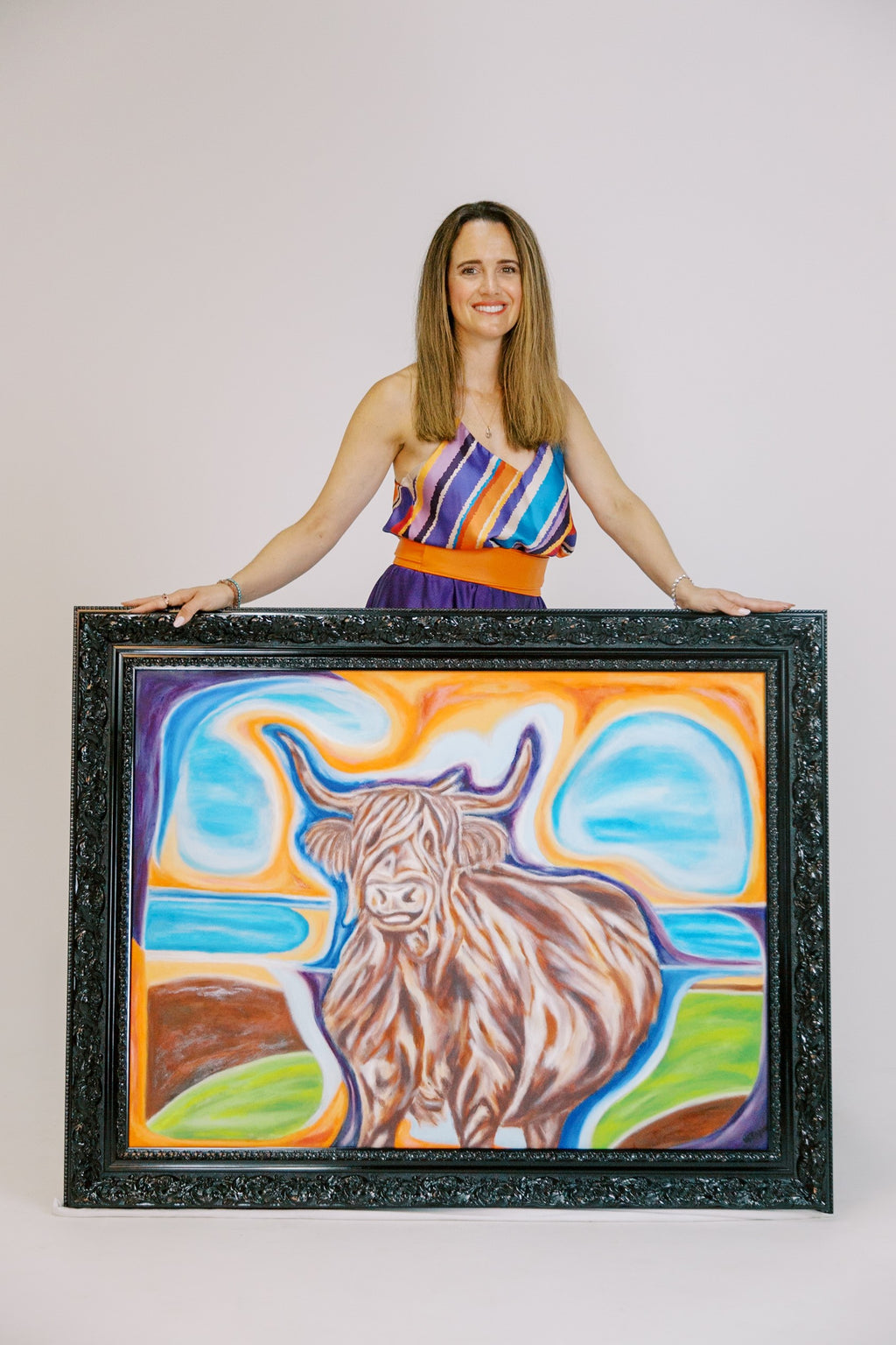 Nelly Bell- 30" x 40" Oil painting of Highland Cow