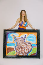 Nelly Bell- 30" x 40" Oil painting of Highland Cow
