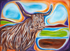 Harley, 30" x 40" Oil painting of a Highland Cow