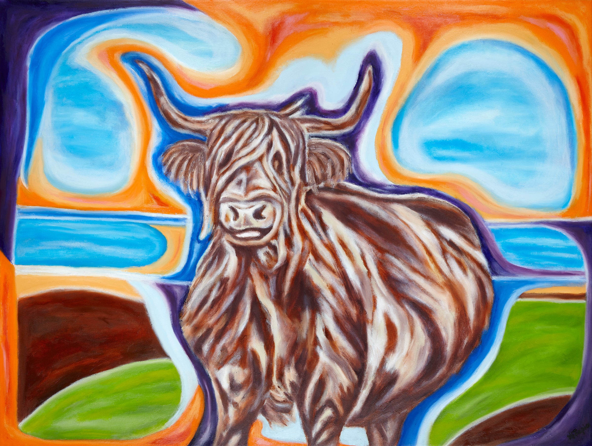 Highland Cow- Nelly Bell print