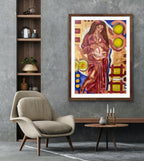 Custom Maternity and Ultrasound Sound Oil Painting, 18” x 24”