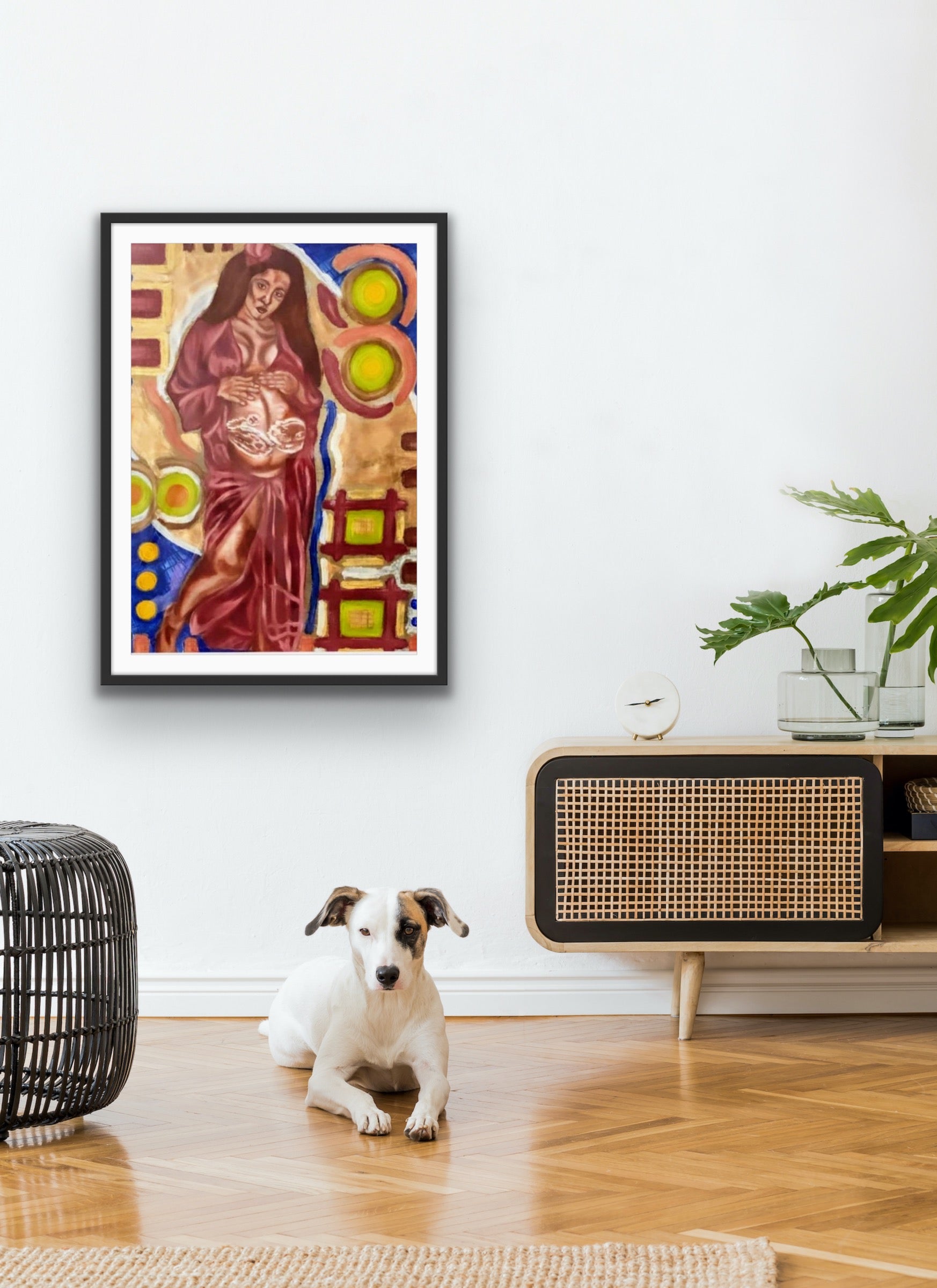 Custom Maternity and Ultrasound Sound Oil Painting, 18” x 24”