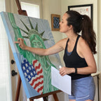 Lady Liberty, Oil and Acrylic Painting