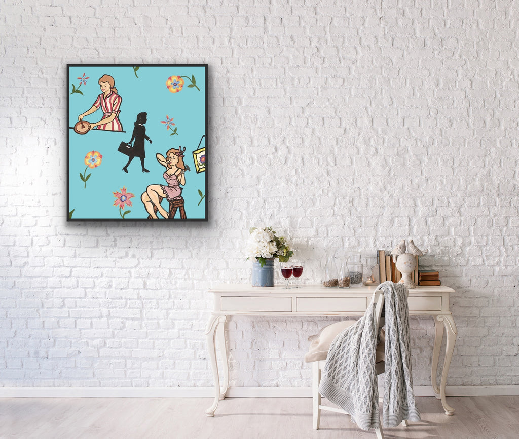 A Tribute to Women canvas print in black frame