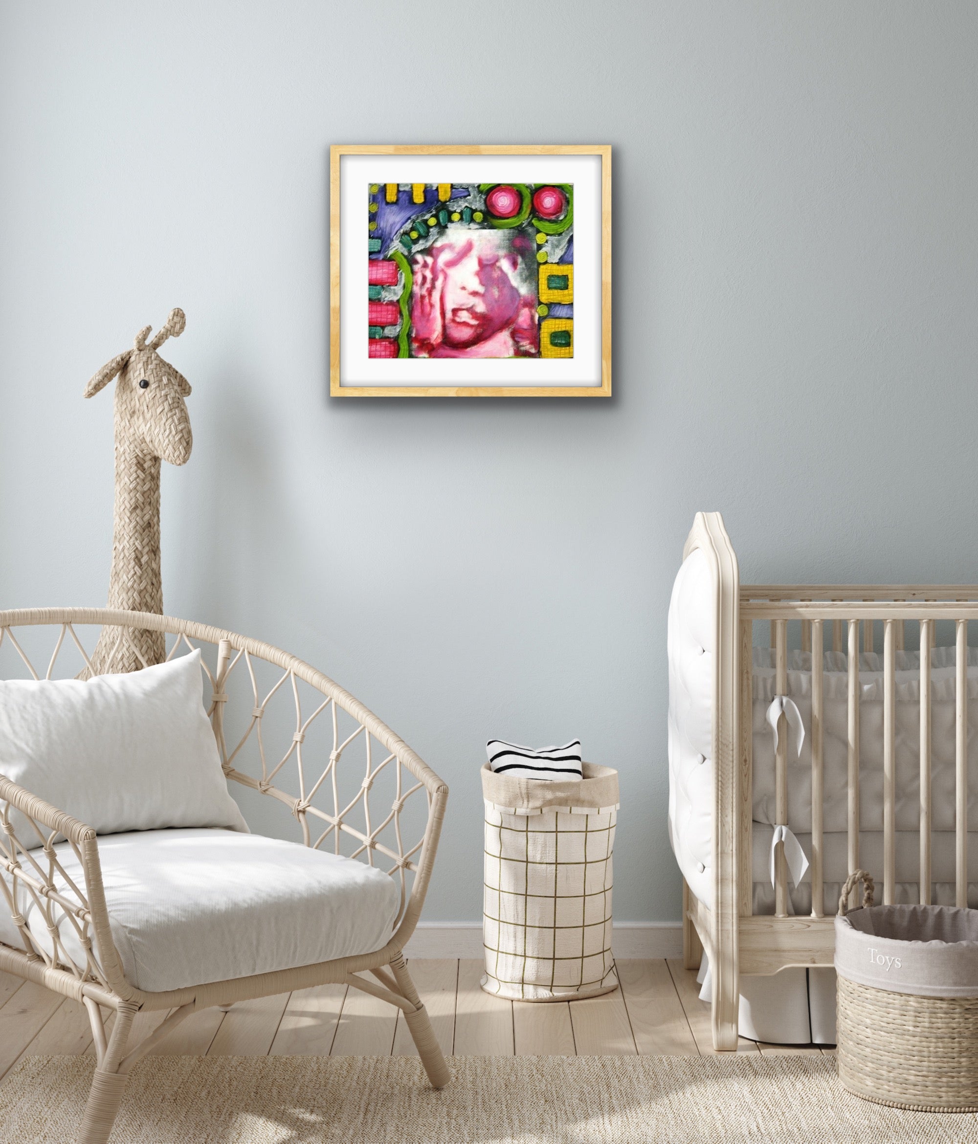 Custom Framed Ultrasound Oil Painting