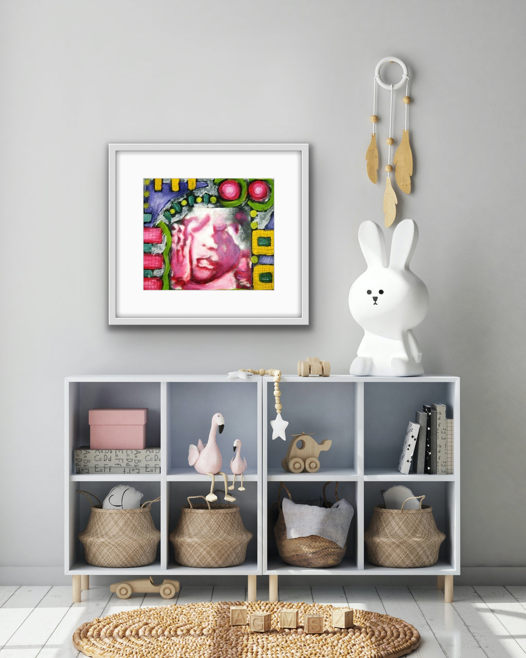 Custom Framed Ultrasound Oil Painting