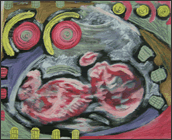 Custom Framed Ultrasound Oil Painting